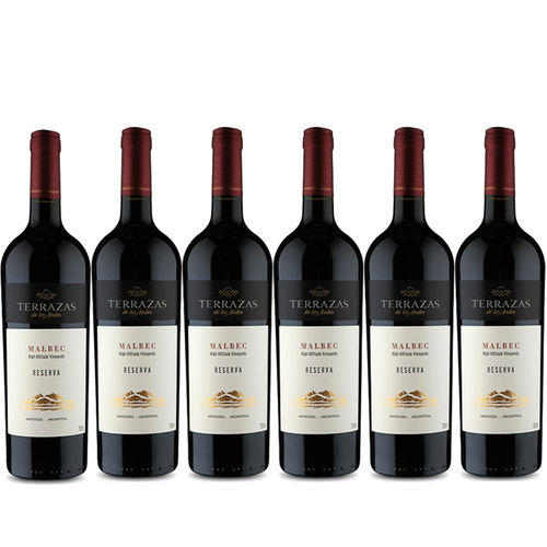 Tudo sobre 'Kit 6 Unidades Vinho Terrazas Reserva Malbec 750ml - Preço Médio R$ 107,90un'