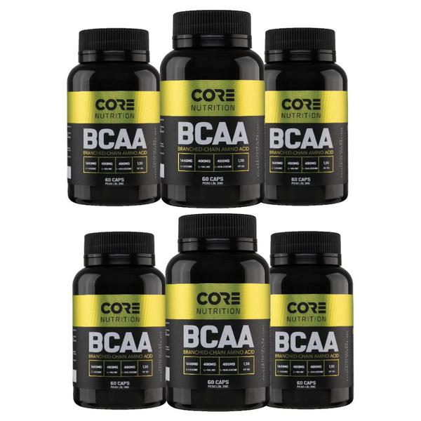 Kit 6x BCAA 3:1:1 60 Cáps - Core Nutrition