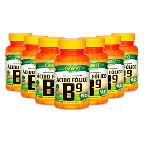 Kit 7x Vitamina B9 Ácido Fólico Vegetarianas - 60 CÁPSULAS