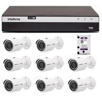Kit 8 Câmeras de Segurança 4MP 2k Intelbras VHD 3430 B + DVR Intelbras 4K + HD WD Purple + Acessório