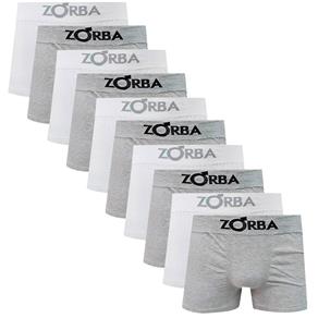 Kit 10 Cuecas Boxer Zorba Adulto com Algodão 0002 - GG