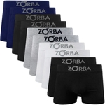 Kit 8 Cuecas Boxer Zorba Adulto com Algodão