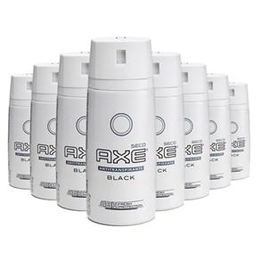 Kit 8 Desodorante Axe Aerosol Black - 90g