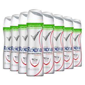Kit 8 Desodorante Rexona Comprimido Feminino Aerosol Antibacterial 56g
