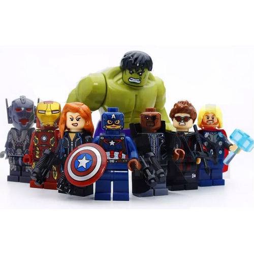Tudo sobre 'Kit 8 Vingadores Marvel Avengers Big Hulk Compatível Lego'
