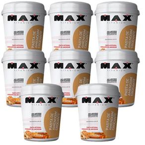 Atacado Revenda Pasta de Amendoim Crocante 1kg Cada Max - 8 X 1005 G