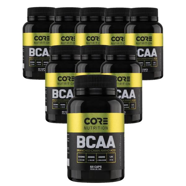 Kit 9x BCAA 3:1:1 60 Cáps - Core Nutrition
