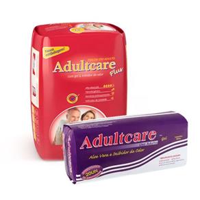 Kit Absorvente Geriátrico Adultcare 20 Unidades + Fralda Geriátrica Adultcare G 8 Unidades