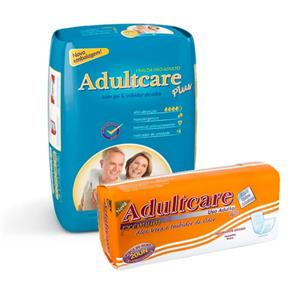 Kit Absorvente Geriátrico Adultcare Premium Unissex 20 Unidades + Fralda Geriátrica Adultcare G 8 Unidades