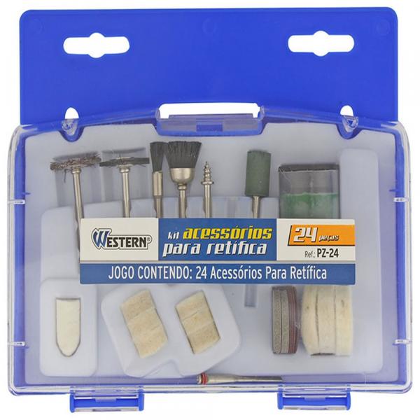 Kit Acessórios para Retífica Mini Furadeira 24 Peças Western