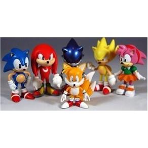 Kit brinquedos sonic com 8 personagens. no Shoptime