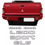 Kit Adesivos L200 Sport Gls 4x4 Mitsubishi Resinado Escovado