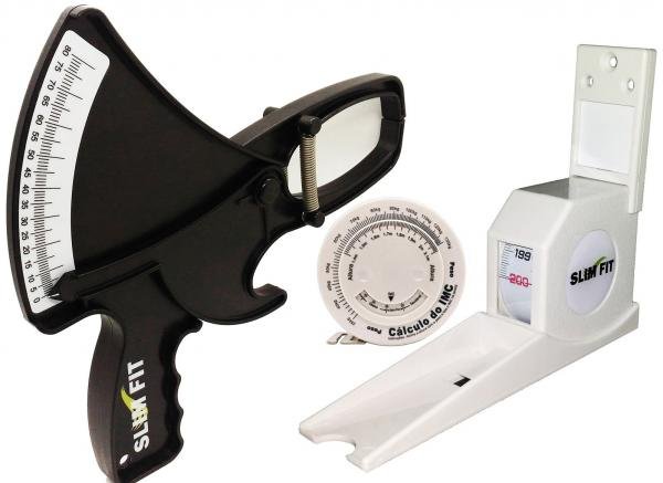 Kit Adipômetro Plicômetro com Estadiômetro e Trena para Avaliação Física - Slim Fit