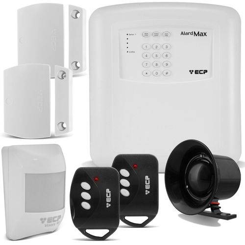 Kit Alarme Residencial Casa Comercial Ecp Alard Max 1 Sem Fio