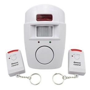 Kit Alarme Residencial Sem Fio 2 Controles + Sensor de Presenca e Sirene 105Db
