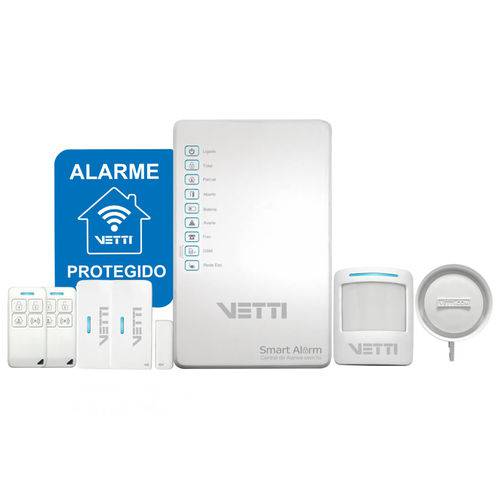 Kit Alarme Sem Fio - Smart Alarm Kit com Gsm VETTI