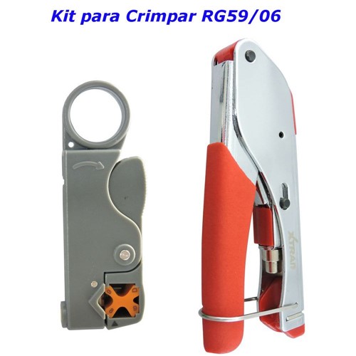 Kit Alicate Compressão e Decapador P/rg59 e Rg06