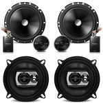 Kit Alto Falante 2 Vias Pioneer 6 + Par de Alto Falantes Triaxial 5 Pol 200W