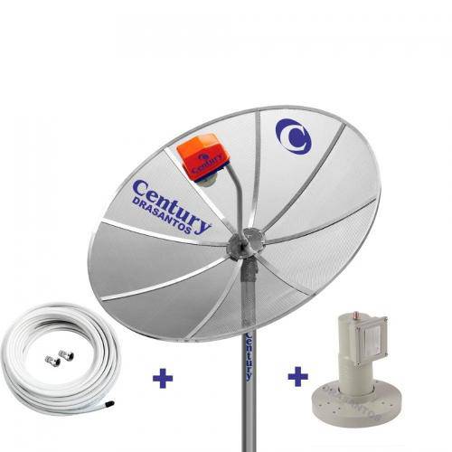 Kit Antena Parabólica Century 170 Cm + Lnbf + Cabo