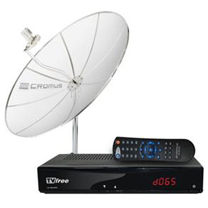 Kit Antena Parabólica e Receptor Digital/Analógico Cromus CAD 1000 TVFT 15 – 1,50 M