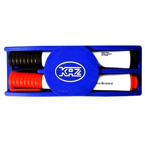 Kit Apagador P/ Quadro Branco Kaz C/02 Marcadores Pt/Vm Kz9232