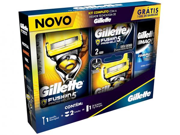 Kit Aparelho de Barbear Gillette Proshield - 3 Peças