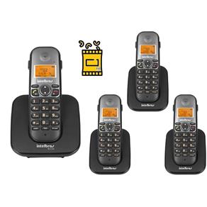 Kit Aparelho Telefone Fixo Sem Fio TS 5120 com 3 Ramal Bina