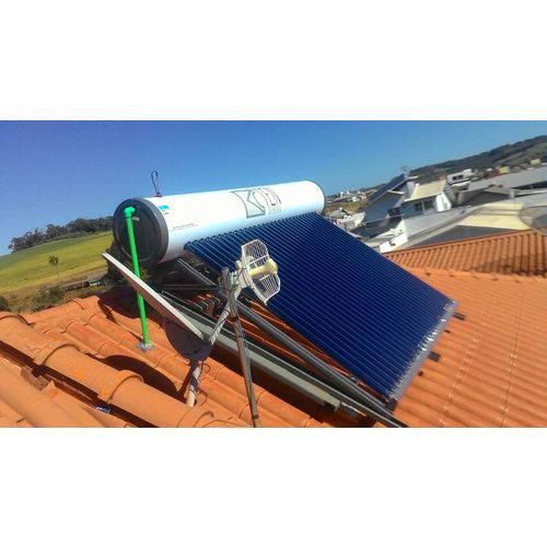 Kit Aquecedor Solar a Vácuo Acoplado Boiler 300 Lts 30 Tubos TEN