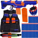 Kit Arma Nerf Delta Trooper + Colete + Acessórios + 60 Dardos Brinquedo