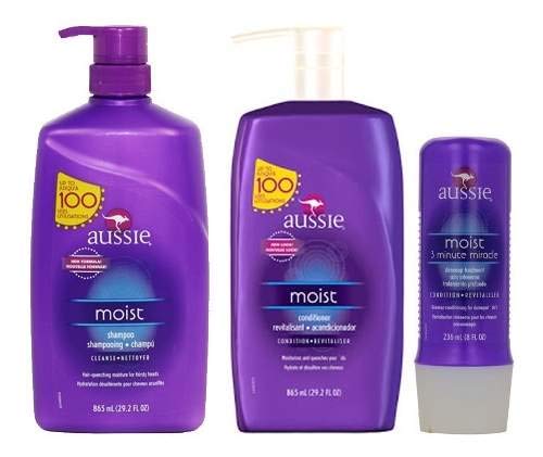 Kit Aussie Moist Shampoo + Condicionador 865ml + Mascara