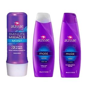 Kit Aussie Moist - Shampoo + Condicionador + Mascara