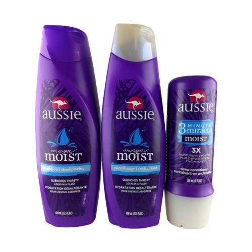 Kit Aussie Moist (Shampoo + Condicionador + Máscara)
