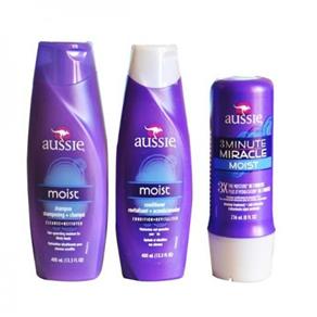 Kit Aussie Moist - Shampoo + Condicionador + 3 Minute Miracle