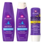 Kit Aussie Shampoo + Condicionador 400ml Moist + Mascara 236ml Shine