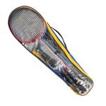 Kit Badminton 4 Raquetes 2 Petecas 1 Rede 1 Suporte + Bolsa