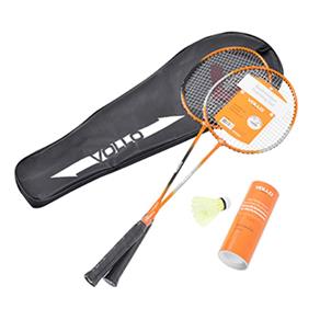 Kit Badminton 2 Raquetes + 3 Petecas Vollo