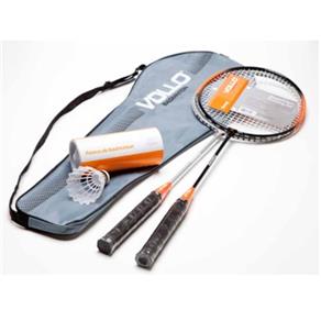 Kit Badminton 2 Raquetes 3 Petecas - Vollo