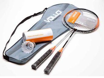 Kit Badminton 2 Raquetes 3 Petecas - Vollo