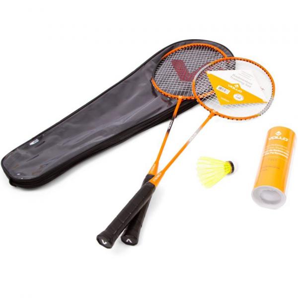 Kit Badminton Vollo 2 Raquetes e 3 Petecas de Nylon - Vollo Sports