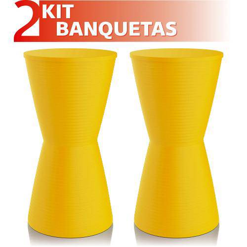 Kit 2 Banquetas Dub Color Amarelo