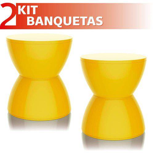 Kit 2 Banquetas Hydro Color Amarelo