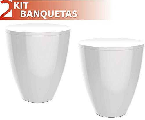 Kit 2 Banquetas Moly Color Branco