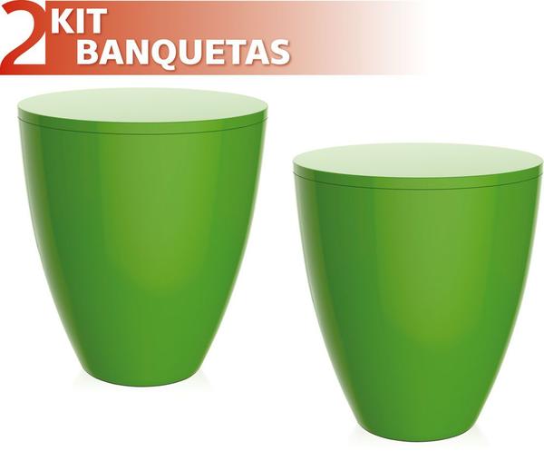 Kit 2 Banquetas Moly Color Verde - IM In