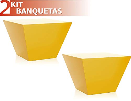 Kit 2 Banquetas Neo Color Amarelo