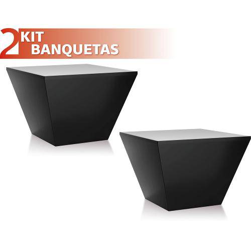 Kit 2 Banquetas Neo Color Preto