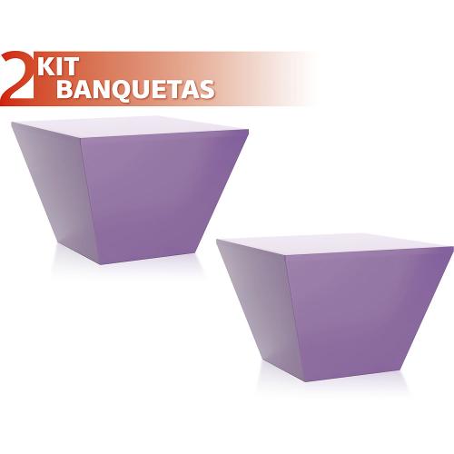 Kit 2 Banquetas Neo Color Roxo