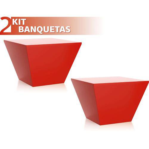 Kit 2 Banquetas Neo Color Vermelho