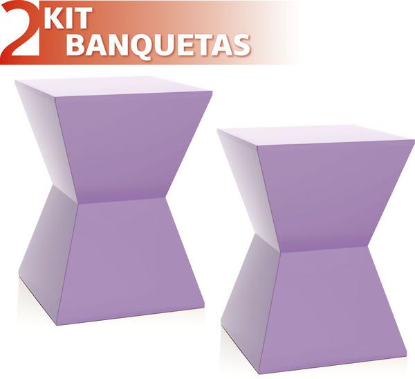 Kit 2 Banquetas Nitro Color Roxo - IM In