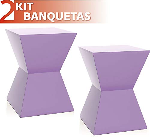 Kit 2 Banquetas Nitro Color Roxo
