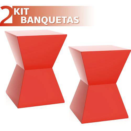 Kit 2 Banquetas Nitro Color Vermelho